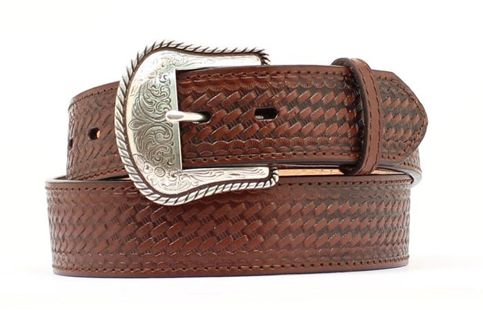 Vyö Nocona Basket Weave Brown