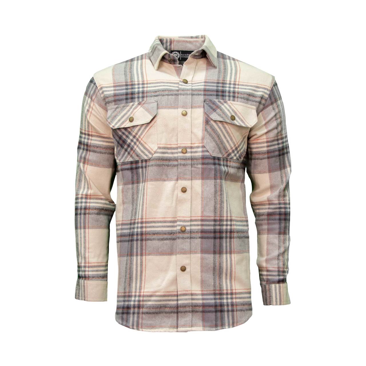 Key Men's Fort Scott Plaid Flannel Shirt flanellipaita, Denim Ivory, koko XL