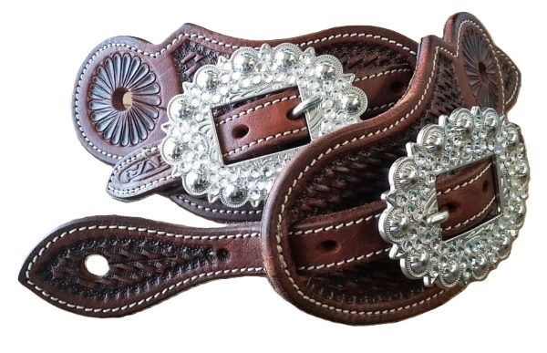 Kannusremmit Cattleman's Rhinestone Buckle
