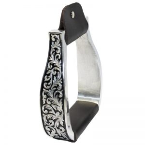 Jalustimet alumiinia Black w/Flower Engraving