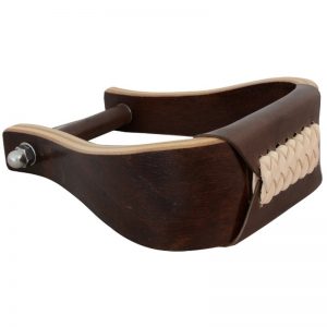 Jalustimet puuta Wooden Western Stirrups Dark