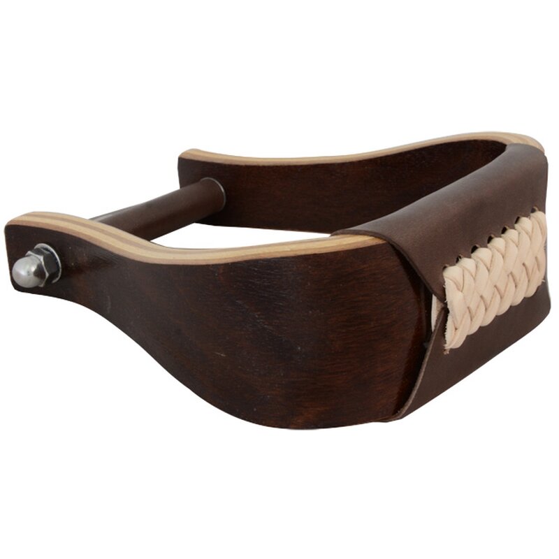 Jalustimet puuta Wooden Western Stirrups Dark