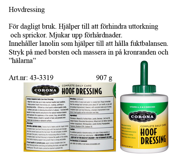 Corona Hoof Dressing kaviovoide