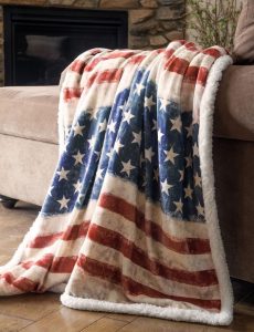 Fleecehuopa Wrangler Stars & Stripes USA American Flag Blanket