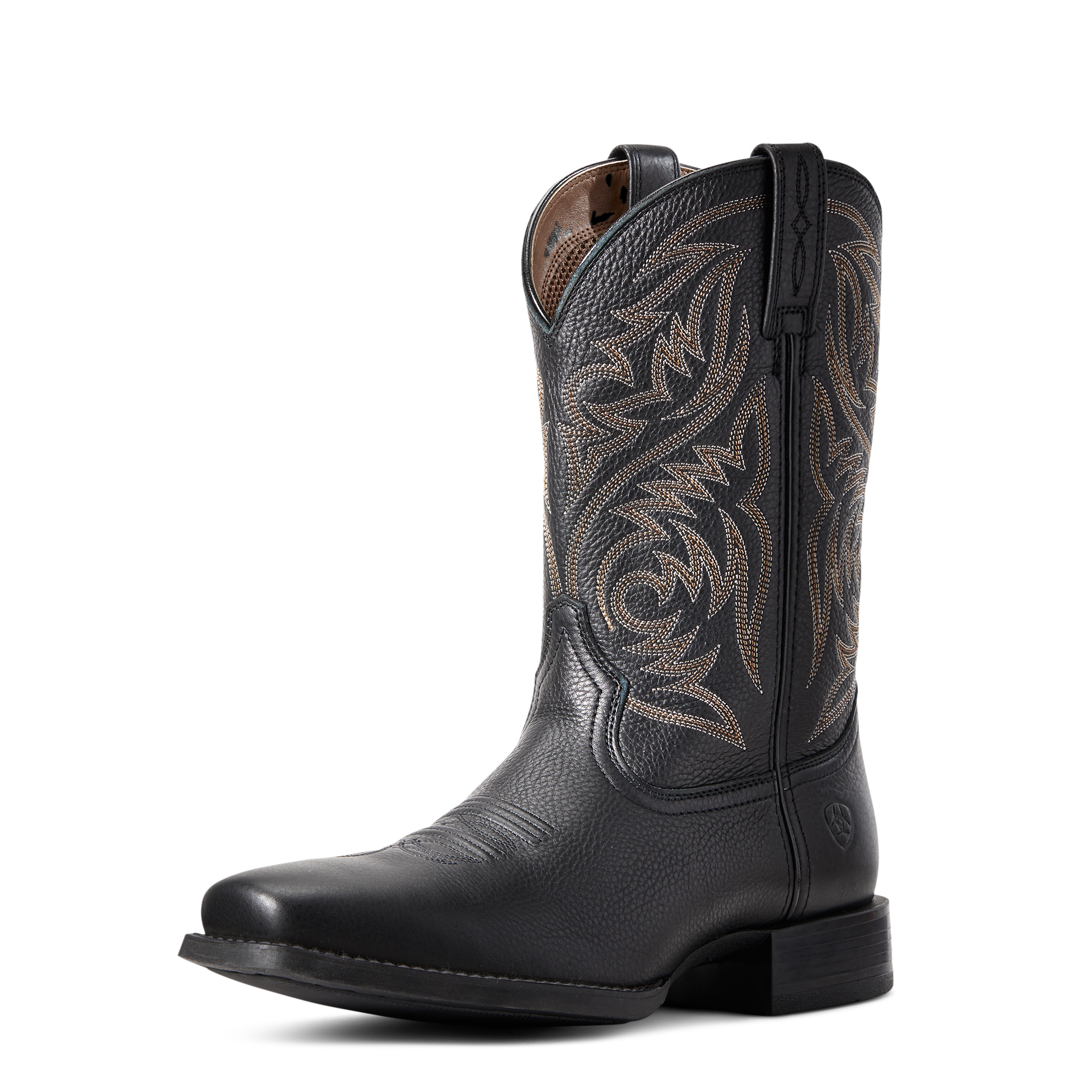 Ariat Men’s Sport Herdsman Western Boot Black Deertan
