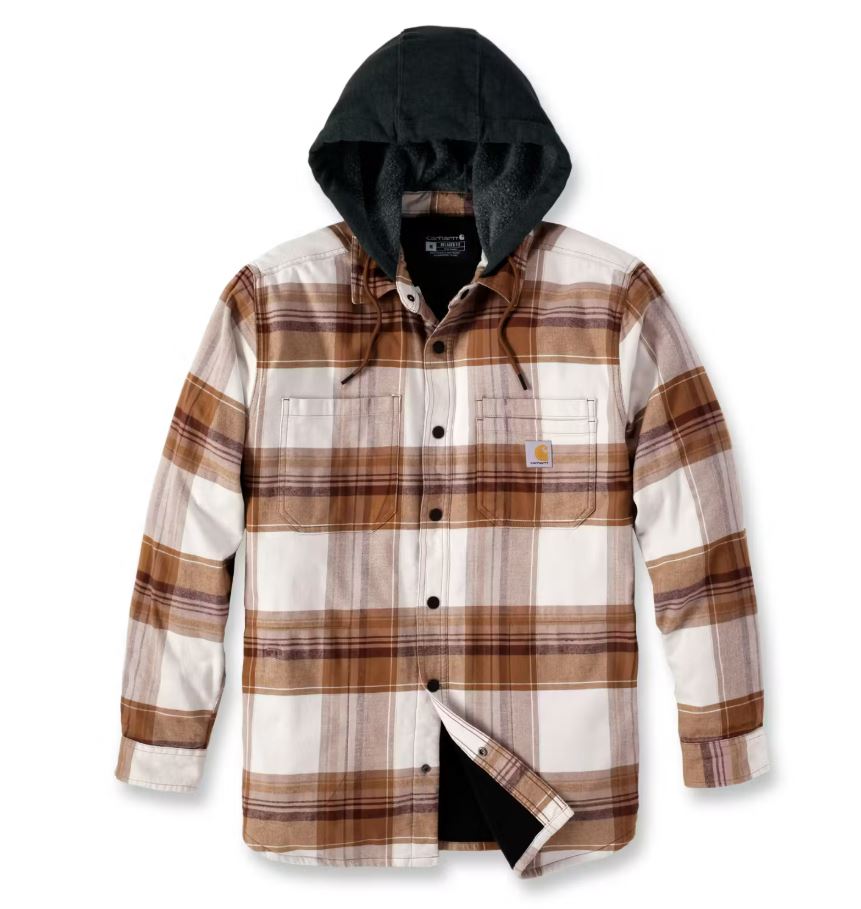 Carhartt Men’s Rugged Flex fleecevuorellinen flanellipaita, ruskea