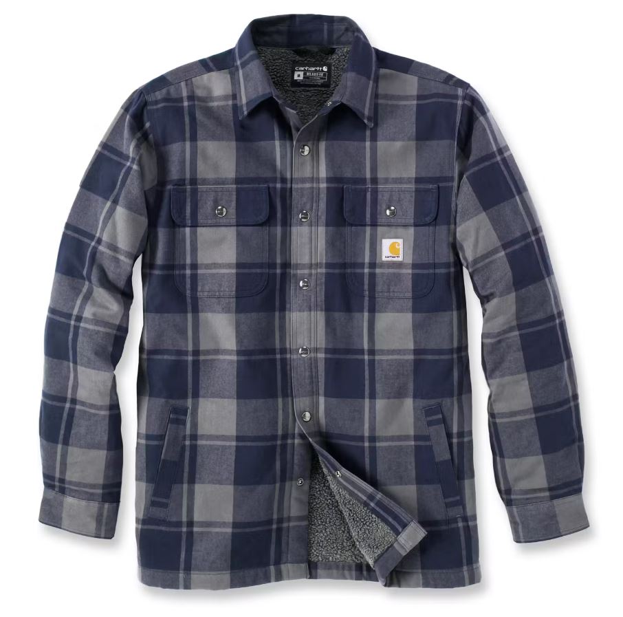 Carhartt Men's Relaxed Fit Flannel Sherpa Lined Shirt paitatakki