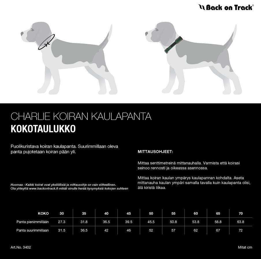 Back on Track koiran kaulapanta Charlie
