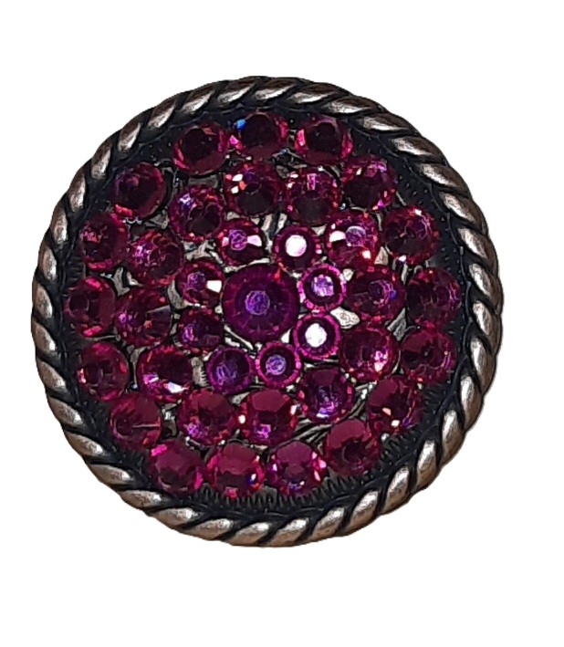 Concho Full Rhinestones fuchsia 4cm