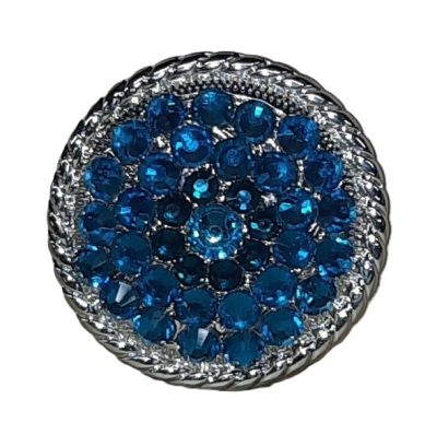 Concho Full Rhinestones turquoise 4cm
