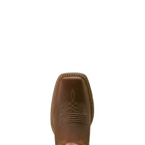 Ariat Women’s Round Up StretchFit W Square Toe Western Boot Sassy Brown