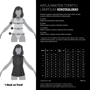 SIZE CHART Back on Track KATLA