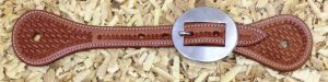 Kannusremmit Cattleman's Spurstraps Basket Tooling