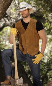 Stars & Stripes nahkaliivi Men's Vest Alabama brown