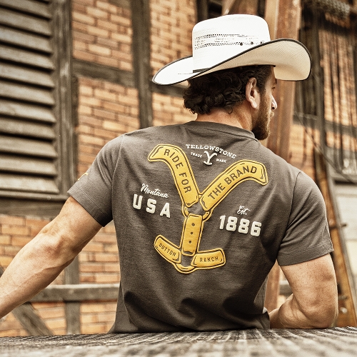 Yellowstone T-Shirt Ride for the Brand anthracite T-paita