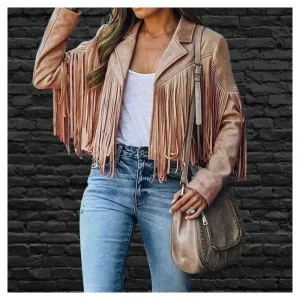 Plush Looks Western Fringe Jacket hapsutakki