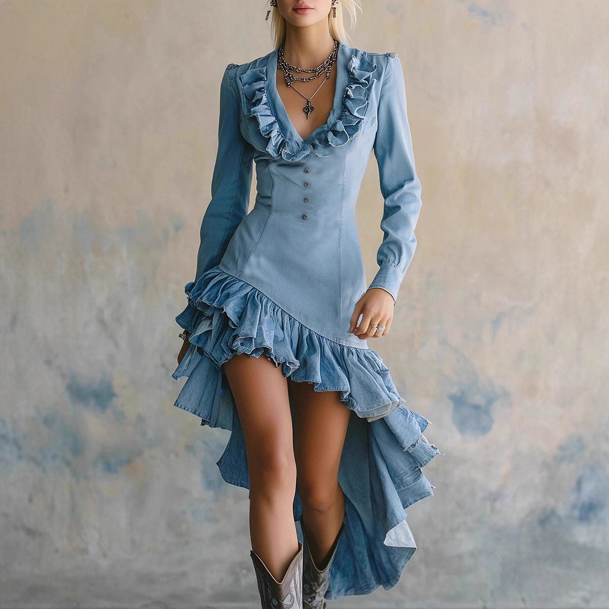 Westernmekko Western Floral Dress