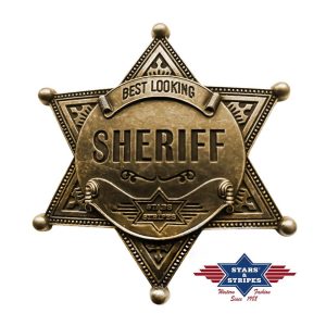 Sheriffin rintamerkki Stars & Stripes Sheriff Badge